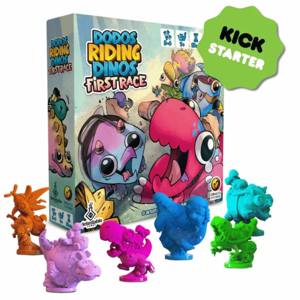 dodos riding dinos: first race kickstarter edition | español